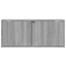 væghængt tv-bord med LED-lys 80x31x35 cm grå sonoma-eg