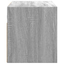 væghængt tv-bord med LED-lys 80x31x35 cm grå sonoma-eg