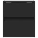 væghængte tv-borde 2 stk. med LED-lys 41x31x45 cm sort