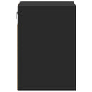 væghængte tv-borde 2 stk. med LED-lys 41x31x45 cm sort