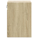 væghængt tv-bord med LED-lys 41x31x45 cm sonoma-eg