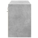 væghængt tv-bord med LED-lys 80x31x45 cm betongrå