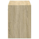 væghængt tv-bord med LED-lys 100x31x45 cm sonoma-eg