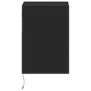 væghængte tv-borde 2 stk. med LED-lys 41x31x45 cm sort