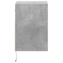 væghængt tv-bord med LED-lys 41x31x45 cm betongrå