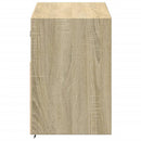 væghængt tv-bord med LED-lys 100x31x45 cm sonoma-eg