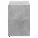 væghængt tv-bord med LED-lys 100x31x45 cm betongrå