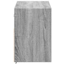 væghængt tv-bord med LED-lys 100x31x45 cm grå sonoma-eg