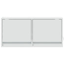 væghængt tv-bord med LED-lys 80x31x35 cm hvid