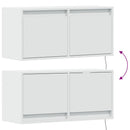 væghængt tv-bord med LED-lys 80x31x35 cm hvid