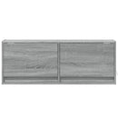 væghængt tv-bord med LED-lys 100x31x35 cm grå sonoma-eg