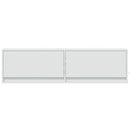væghængt tv-bord med LED-lys 140x31x38 cm hvid