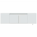 væghængt tv-bord med LED-lys 135x31x39,5 cm hvid