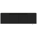 væghængt tv-bord med LED-lys 135x31x39,5 cm sort