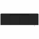 væghængt tv-bord med LED-lys 135x31x39,5 cm sort