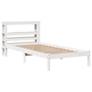 sengeramme uden madras 75x190 cm massivt fyrretræ hvid