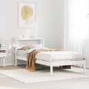sengeramme uden madras 75x190 cm massivt fyrretræ hvid