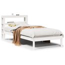 sengeramme uden madras 90x190 cm massivt fyrretræ hvid