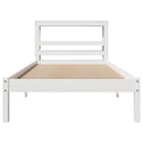 sengeramme uden madras 90x190 cm massivt fyrretræ hvid