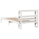 sengeramme uden madras 90x190 cm massivt fyrretræ hvid