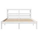 sengeramme uden madras 135x190 cm massivt fyrretræ hvid