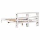 sengeramme uden madras 135x190 cm massivt fyrretræ hvid