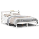 sengeramme uden madras 140x190 cm massivt fyrretræ hvid
