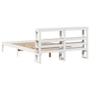 sengeramme uden madras 140x190 cm massivt fyrretræ hvid