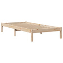 sengeramme uden madras 90x200 cm massivt fyrretræ