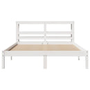 sengeramme uden madras 120x200 cm massivt fyrretræ hvid