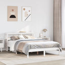 sengeramme uden madras 160x200 cm massivt fyrretræ hvid