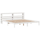 sengeramme uden madras 180x200 cm massivt fyrretræ hvid