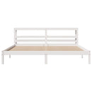 sengeramme uden madras 180x200 cm massivt fyrretræ hvid