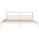 sengeramme uden madras 200x200 cm massivt fyrretræ hvid