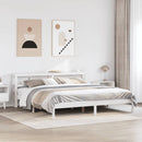 sengeramme uden madras 200x200 cm massivt fyrretræ hvid