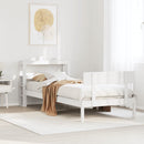 sengeramme uden madras 75x190 cm massivt fyrretræ hvid