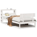 sengeramme uden madras 90x190 cm massivt fyrretræ hvid