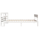 sengeramme uden madras 90x190 cm massivt fyrretræ hvid