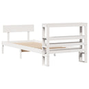 sengeramme uden madras 90x190 cm massivt fyrretræ hvid