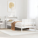sengeramme uden madras 90x190 cm massivt fyrretræ hvid