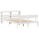 sengeramme uden madras 140x190 cm massivt fyrretræ hvid