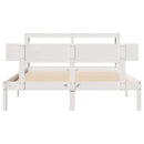 sengeramme uden madras 140x190 cm massivt fyrretræ hvid