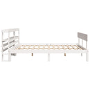 sengeramme uden madras 140x190 cm massivt fyrretræ hvid