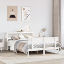 sengeramme uden madras 140x190 cm massivt fyrretræ hvid