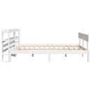 sengeramme uden madras 120x200 cm massivt fyrretræ hvid