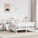 sengeramme uden madras 120x200 cm massivt fyrretræ hvid