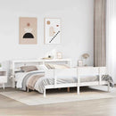 sengeramme uden madras 180x200 cm massivt fyrretræ hvid