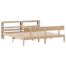 sengeramme uden madras 200x200 cm massivt fyrretræ