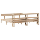 sengeramme uden madras 200x200 cm massivt fyrretræ