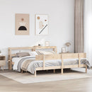 sengeramme uden madras 200x200 cm massivt fyrretræ